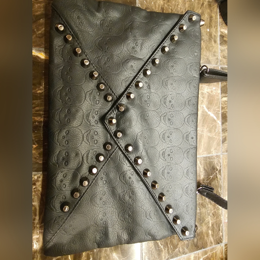 Vintage Skull Crossbody Envelope Purse
